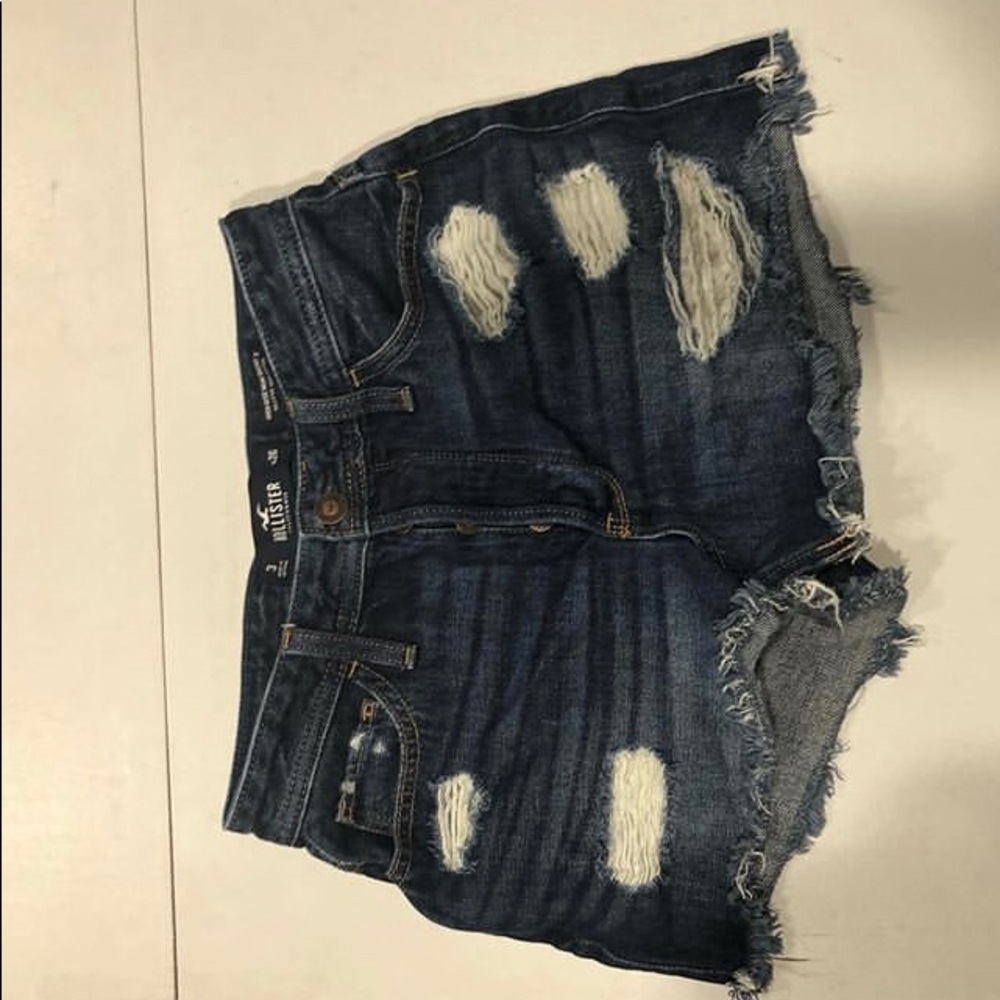 Dark wash mom shorts
